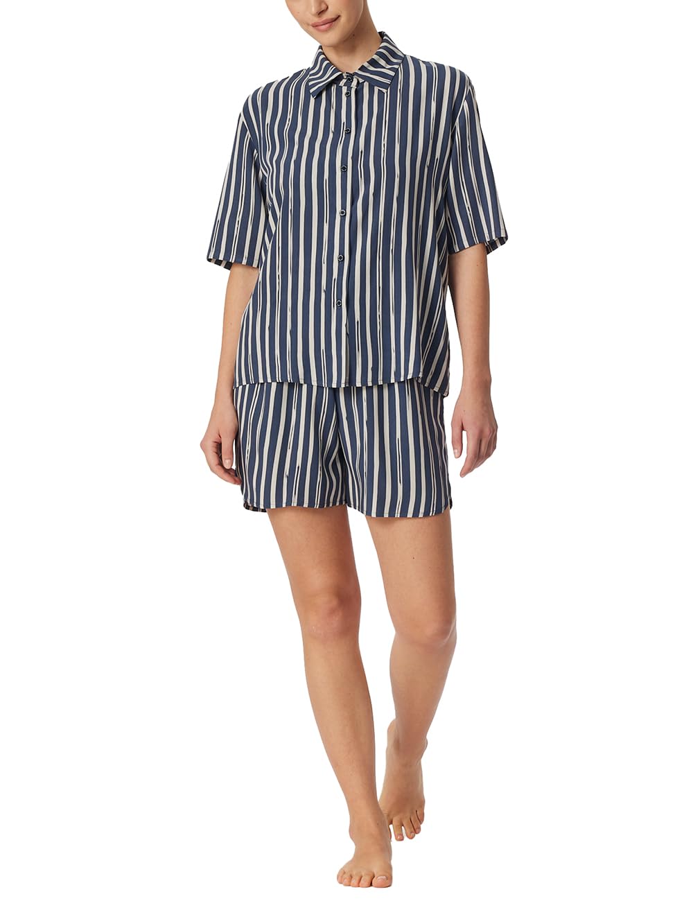 Schiesser Damen Pyjama Kurze Hose Kurzarm - Selected Premium