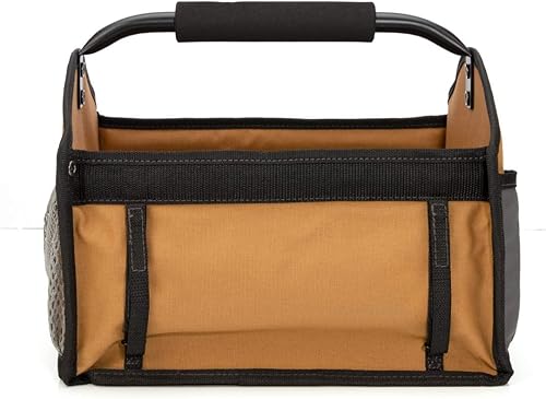 Miniatura 2 de Dickies Organizador de bolsas de herramientas de lona duradera de 12 pulgadas, 12 bolsillos exteriores, 16 trabillas para herramientas, grisbronceado