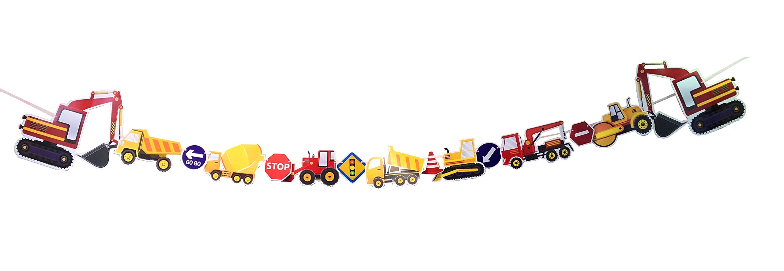 Cathy S Toy Shop Construction Vehicles Truck Digger Birthday Paper