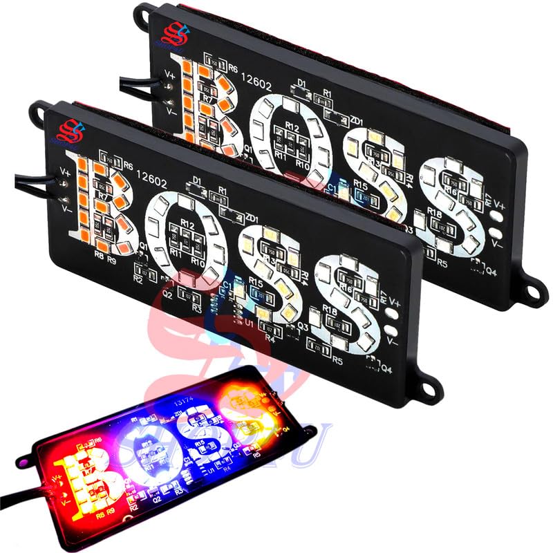 Image of 5W Boss Design LED Module Number Plate Light for Car & Bike Modification | Waterproof 12V Decorative LED Light (Pack of 2)