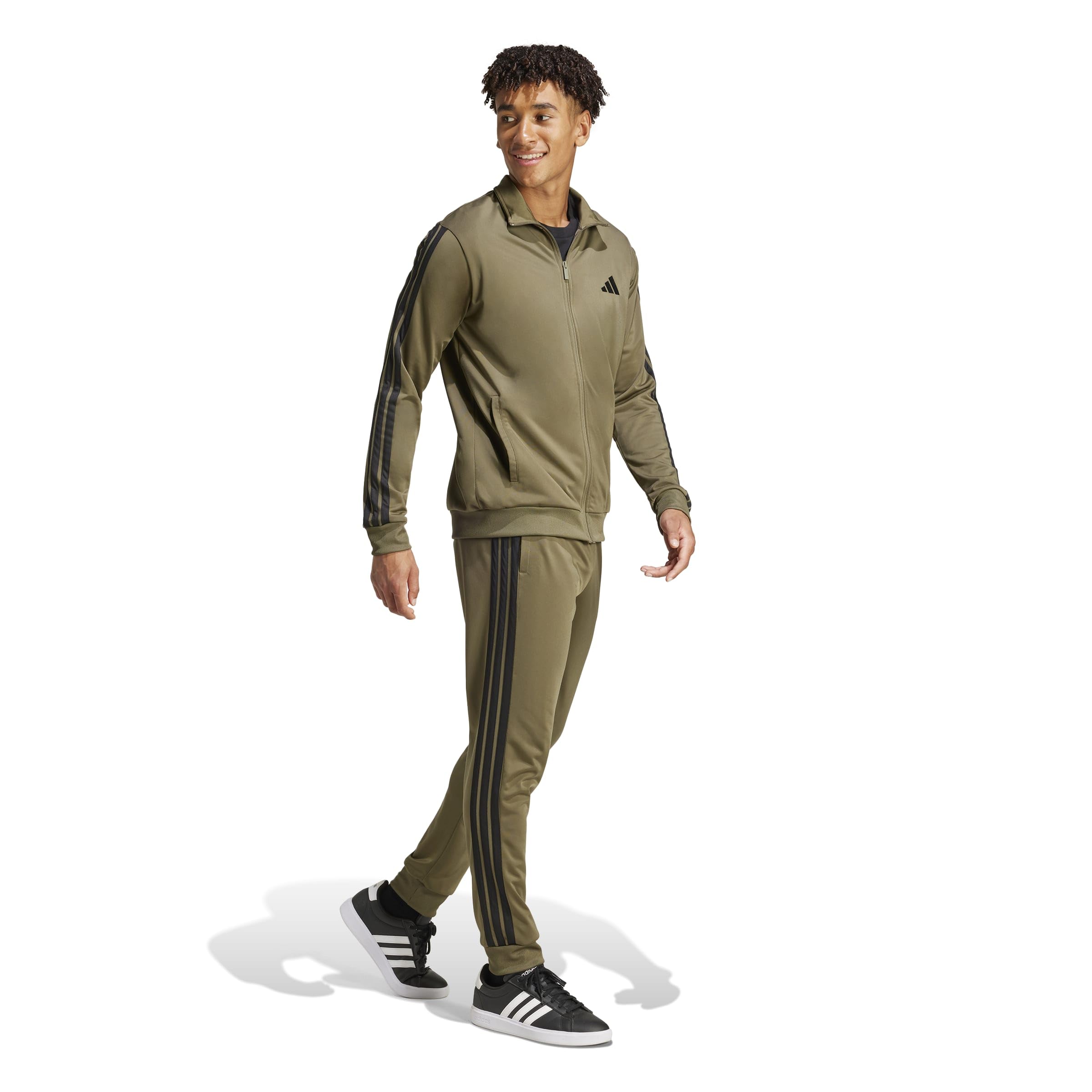 adidas Dresy Mężczyźni SPORTSWEAR BASIC 3 STRIPES TRICOT TRACKSUIT