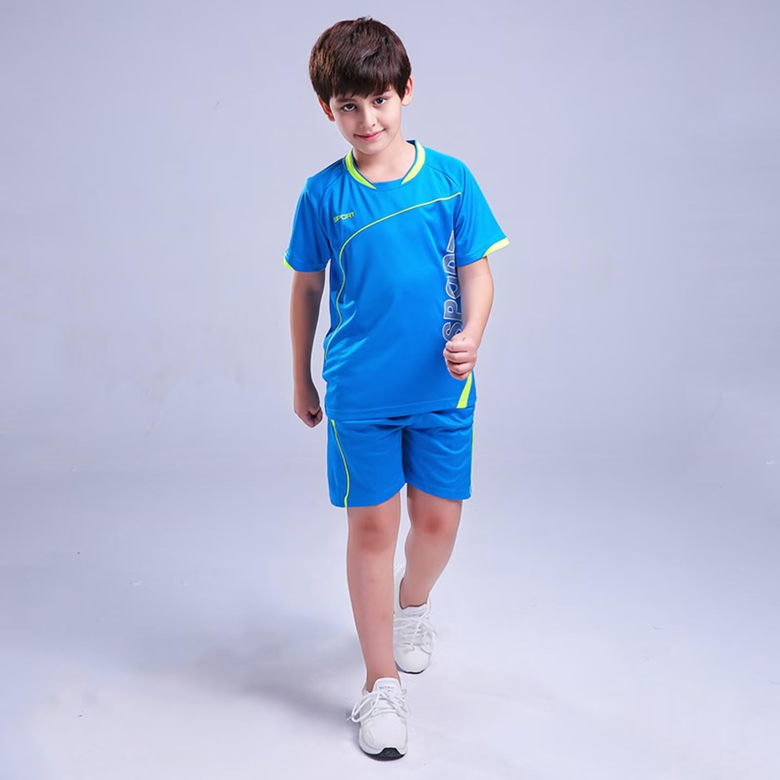 Camiseta de Fútbol Equipación Niño Conjunto para Niño Pantalones Cortos y Camisa al Aire Libre para Niños