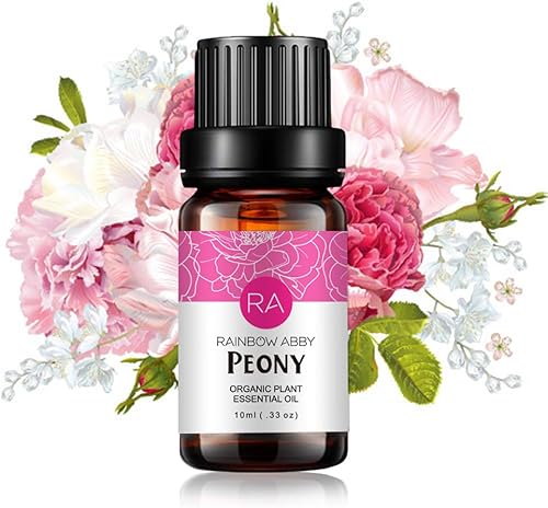 Aceite esencial de peonía 100 % puro, aceite esencial de flor natural para difusor, mensaje, cuidado de la piel, sueño, 0.3fl oz
