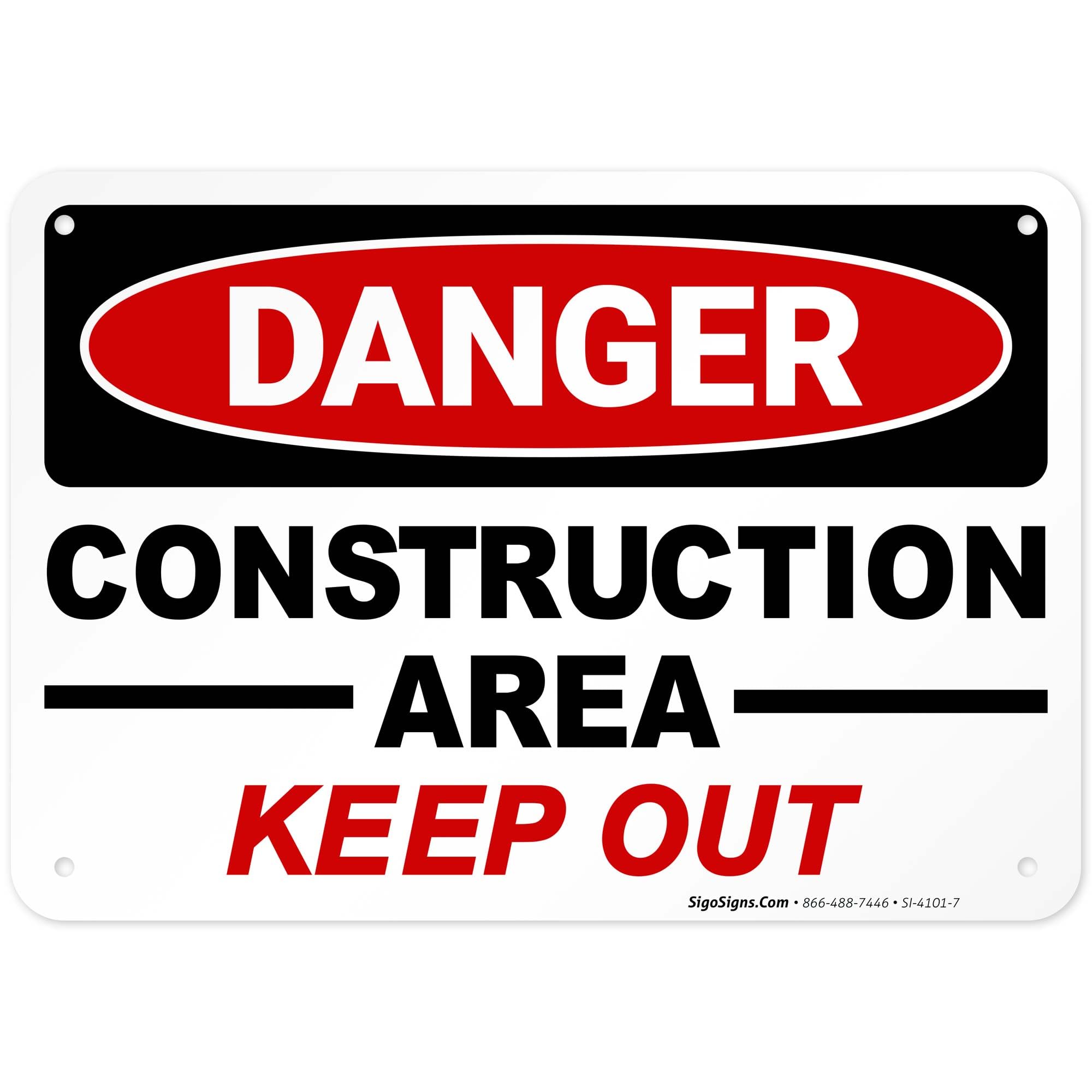 Danger Construction Area Sign, Keep Out — Amazon image 18