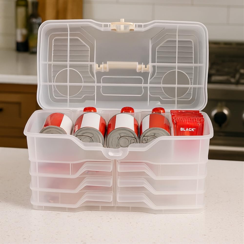 Best Kept | Kitchen Drawer Organizers | Plastic | Under Sink Organizer | Clear Bins For Organizing | Kitchen Storage Organization | Translucent White