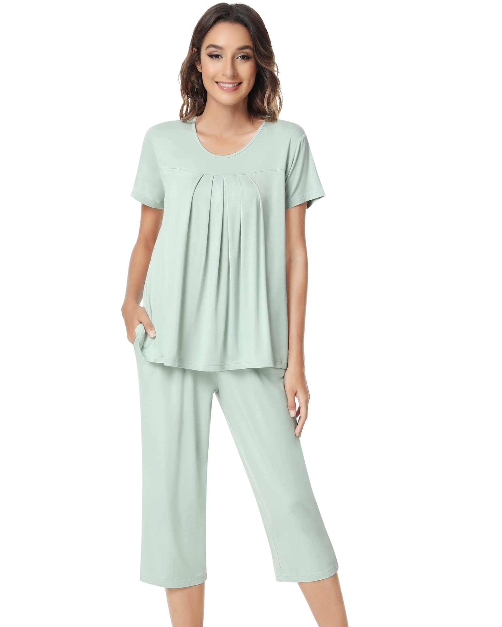 Nachilapajamas For Women Viscose Made From Bamboo Short Sleeve