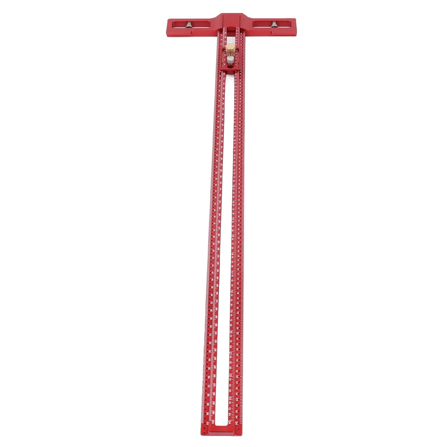 Professional T Type Scribing Ruler 360 Degree Adjustable Marking Tool with Snap in Slider Thickened Base Aluminum Alloy Construction for Woodworking Metalworking DIY Projects 24
