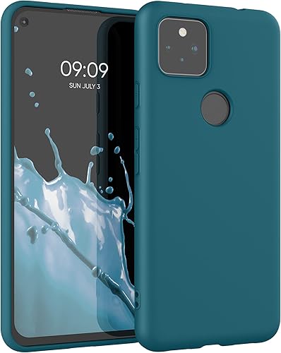 Miniatura 9 de kwmobile Funda compatible con Google Pixel 5a 5G - Funda protectora de silicona TPU suave y delgada - Azul Verde