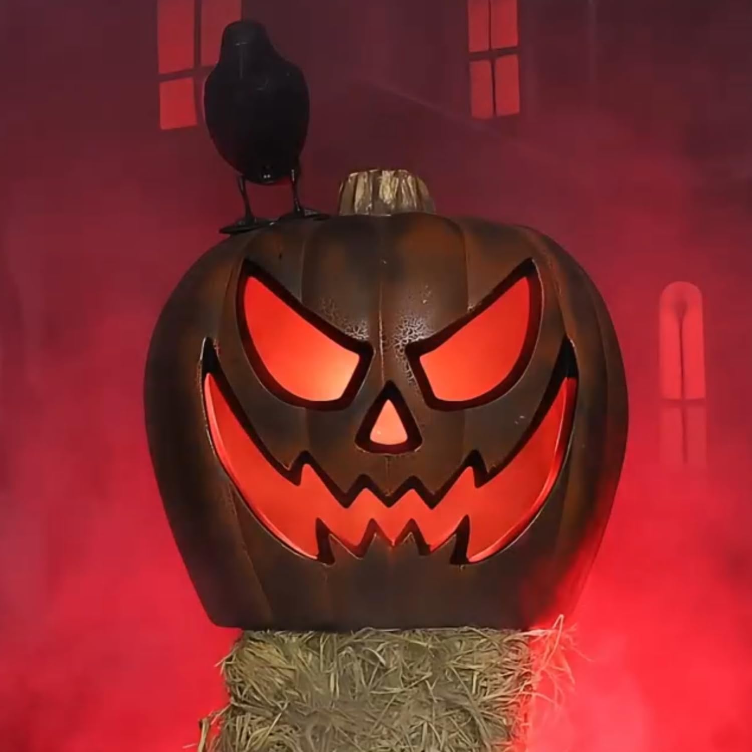 Amazon.co.jp: 恐ろしいカラスパンプキンハロウィンデコレーション