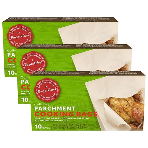 PaperChef – Parchment Bags – Multipurpose, Non-Stick- Ideal for Roasting,