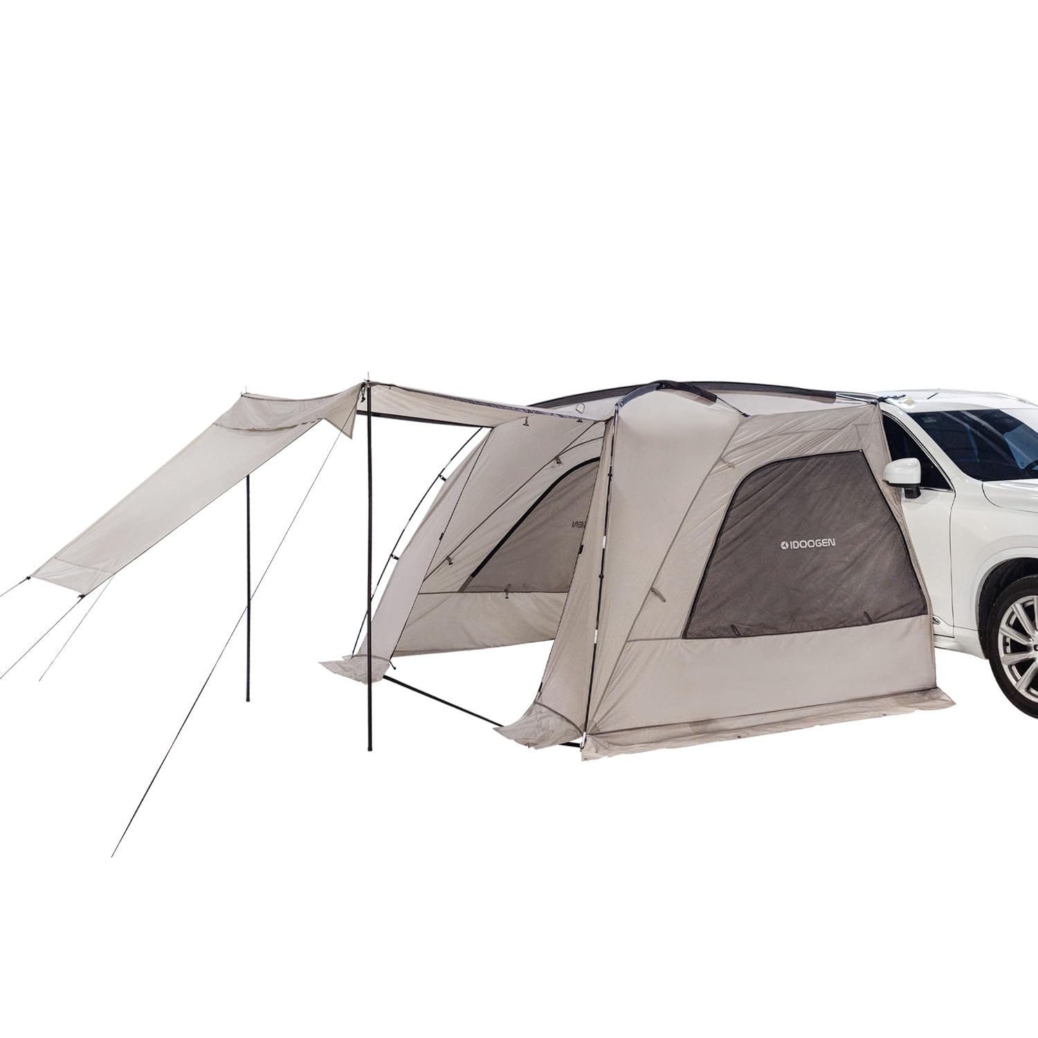 IDOOGEN A1 Car Awning Outdoor Tent for SUV/MPV/Van,Achieve Canopy Waterproof Camping Tents with 3 Doors & 2 Mesh Windows,Suitable for The Rear or Side of A Car