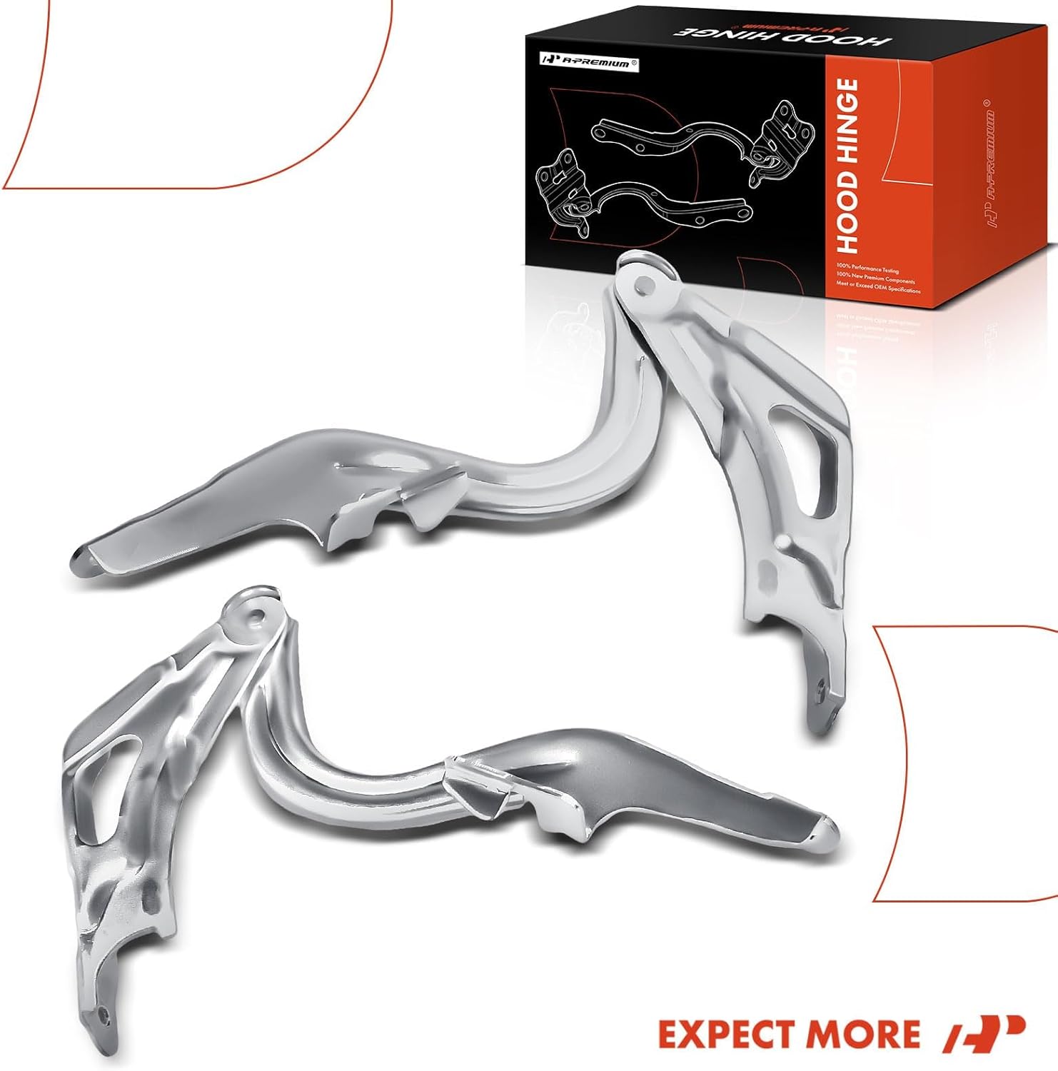 A-Premium Driver and Passenger Hood Hinges Compatible with Kia Sportage 2011-2016, Set of 2 Front Left and Right Side Hood Hinges