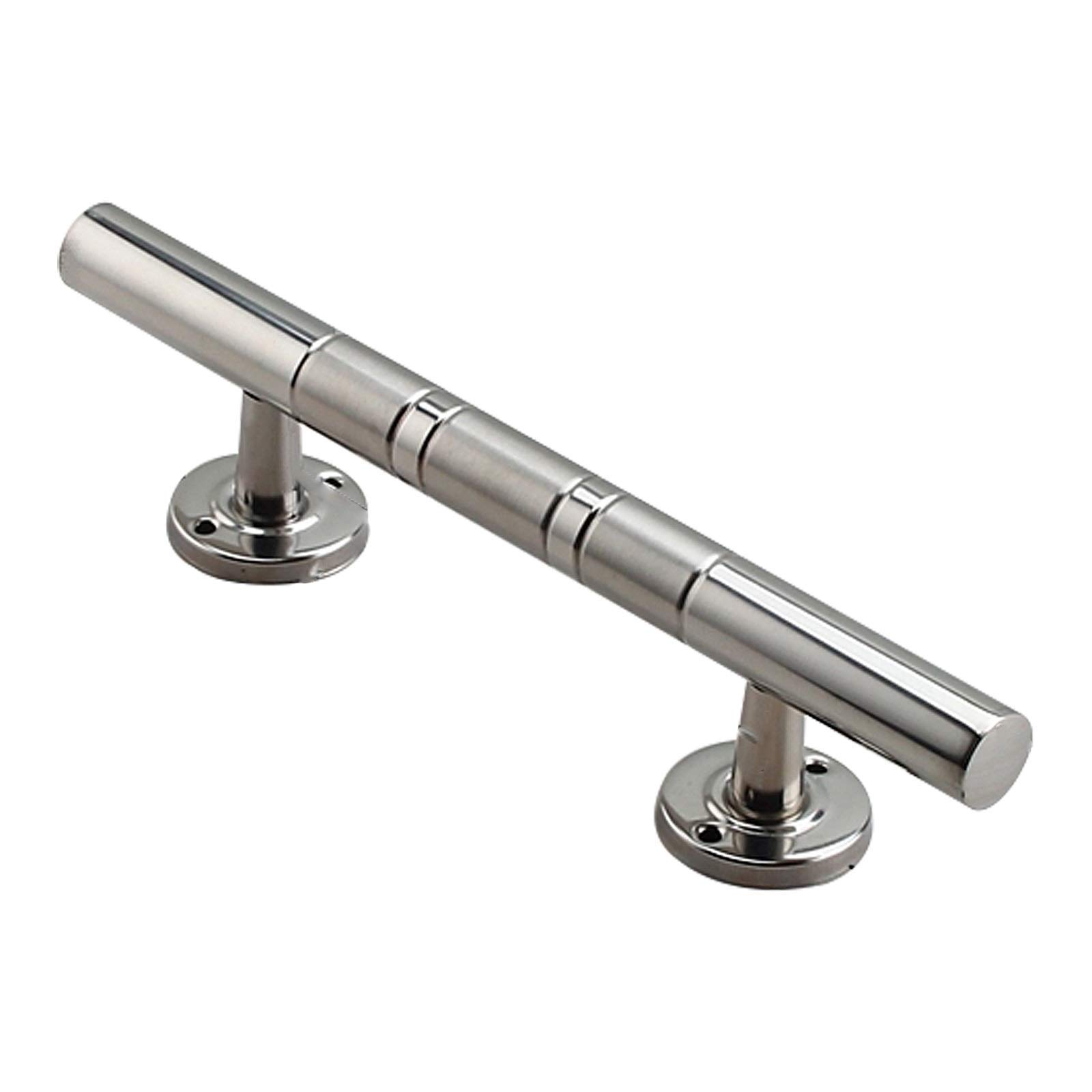 Poignée porte coulissante bois acier inoxydable argent 400x250mm à visser