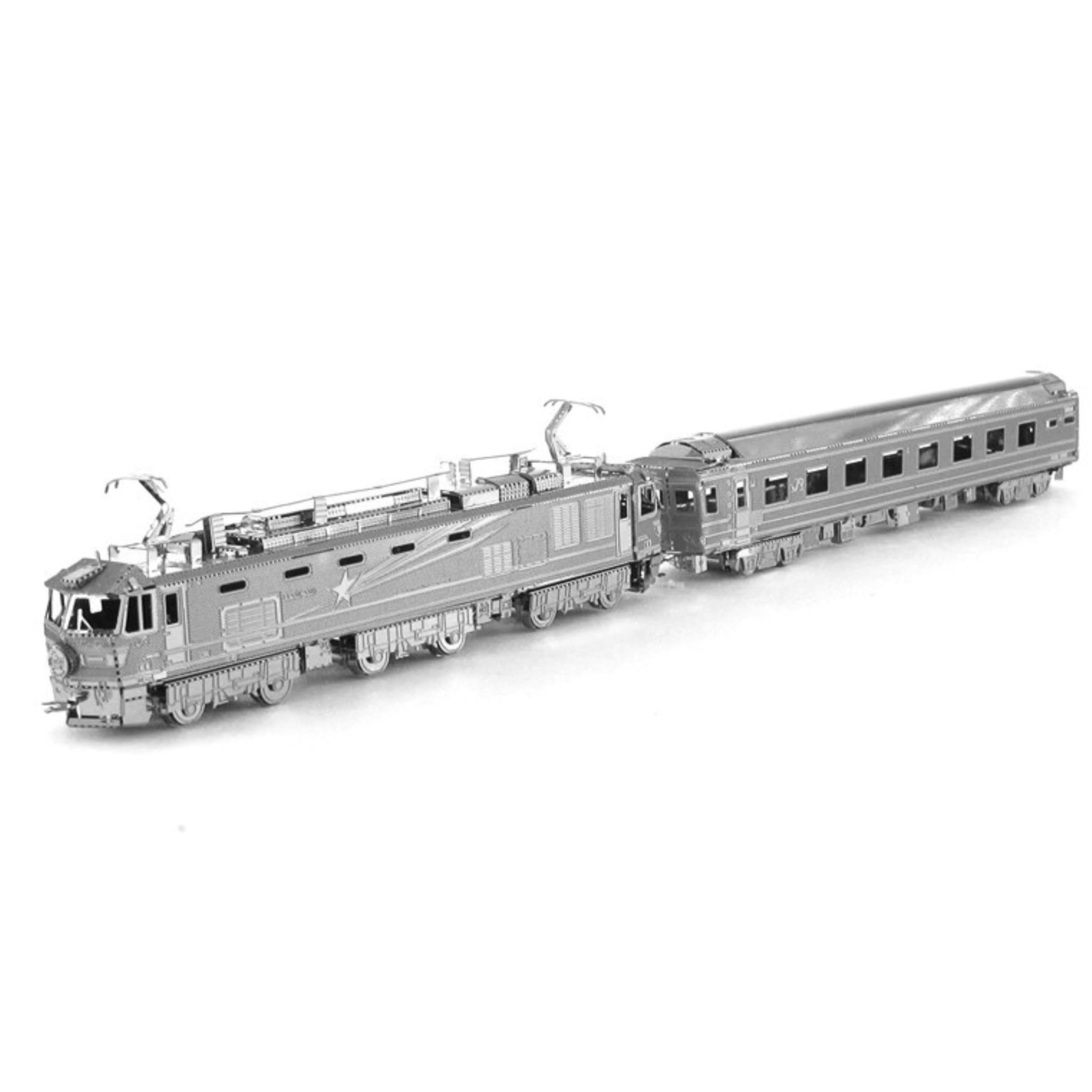 Metal Zone Tren Puzzle 3D de Metal. Maqueta de Locomotora Eléctrica Japonesa EF510. Rompecabezas de Metal 3D de Vehículos. Puzzle 3D de Metal para Adultos de 17 x 1,2 x 2cm