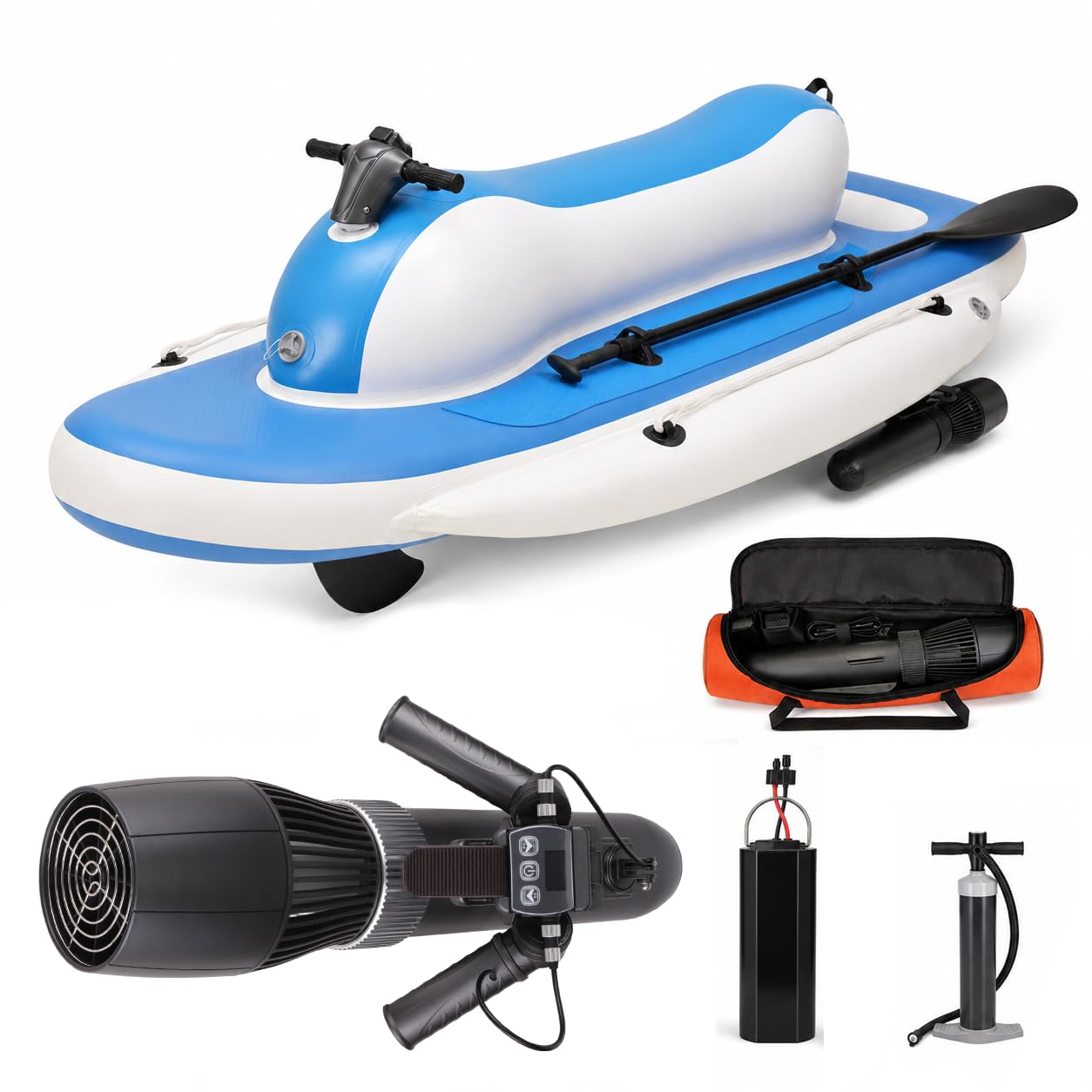 CHHMAELOVE New Electric Inflatable Boat Personal Watercraft Electric Watercraft 500W10A