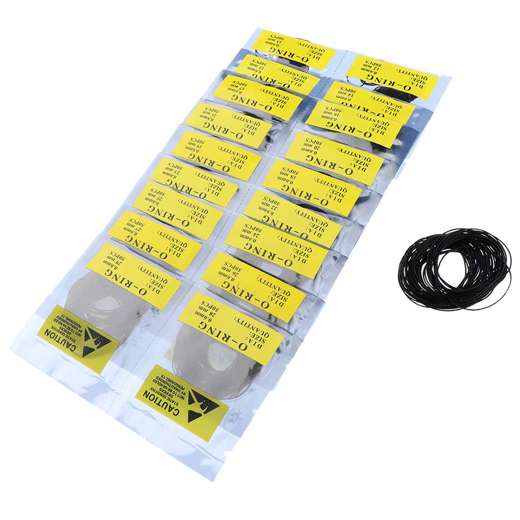 950 szt. gumowa silikonowa uszczelka do zegarka o-ring tylna obudowa uszczelki 12 mm-30 mm 0,5 mm, Zestaw 5 (0,6 mm), 0.6mm