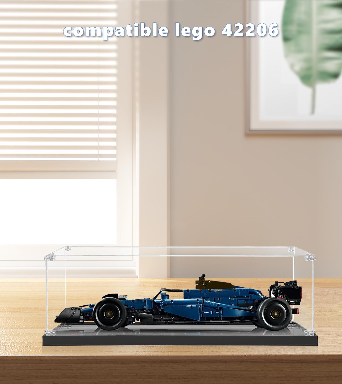 Acrylic Display Case Compatible with Lego Technic F1 42207 42141 42206 42171 42228, Dust-Proof Display Box Compatible with Lego Technic f1 car, 26.7×11.8×6.69 in(NOT Included The Model)