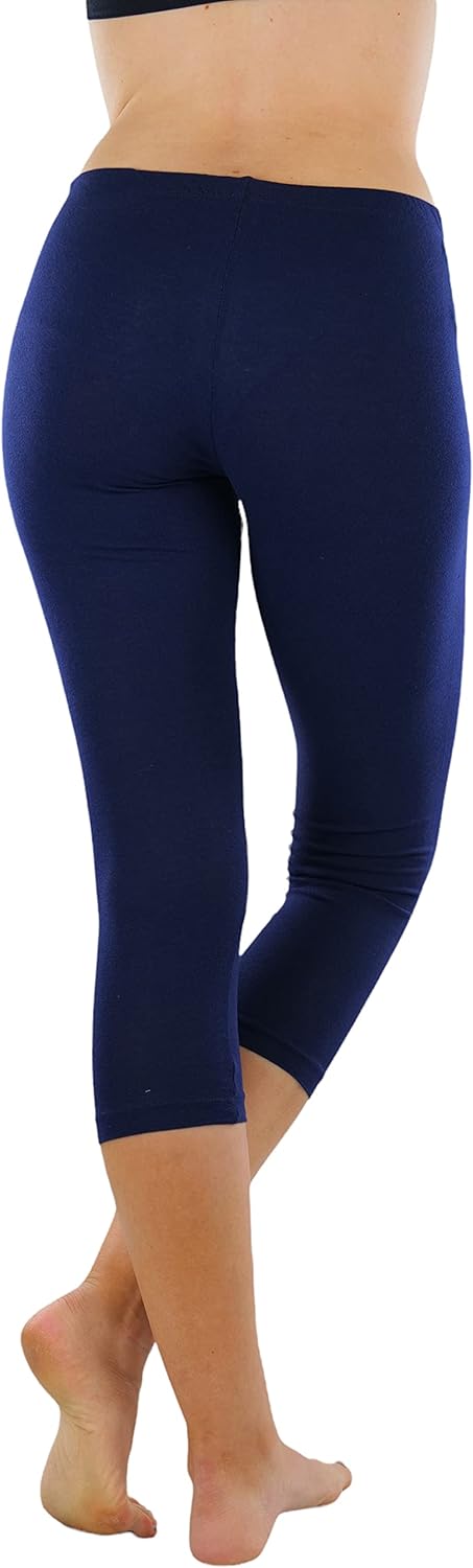 ToBeInStyle Women's Seamless Stretchy Band Yoga Activewear Capri Leggings - Image 2