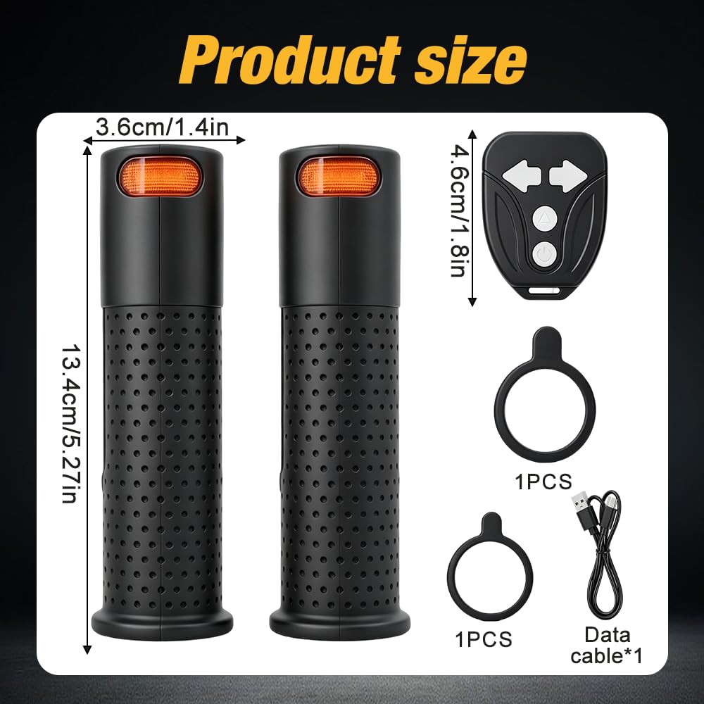 Mineup 2 PCS Indicatori di Direzione per Sooter Elettrici, 22 Mm Manopole per Manubrio Scooter Elettrico, E Scooter Freccia Manico per Xiaomi M365 PRO 1S PRO 2 Mi3 G30 ES4