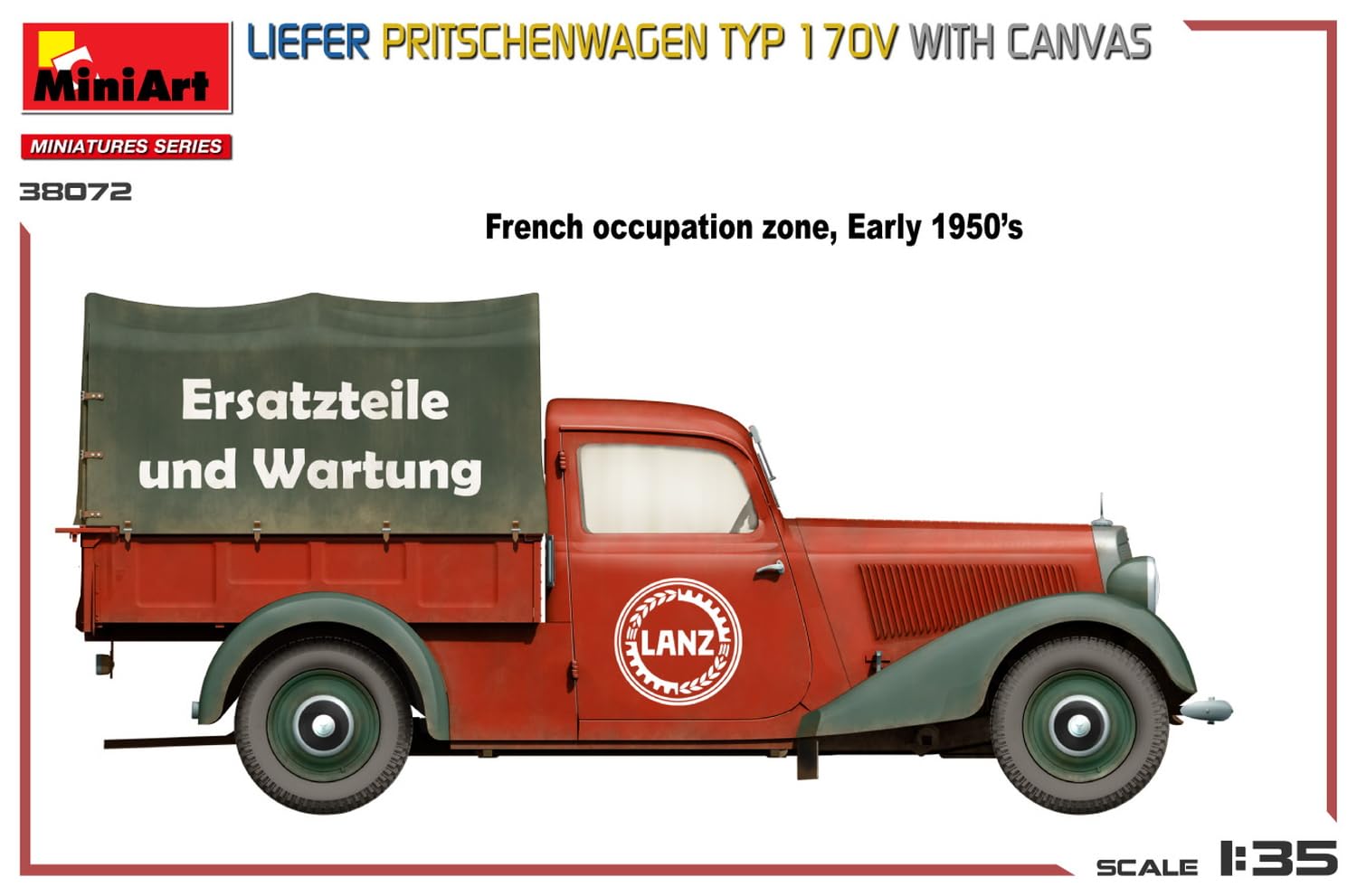 Miniart 1:35 - Liefer Typ170V Pritschenwagen with Canvas, mehrfarbig, 1:35 scale - Image 4