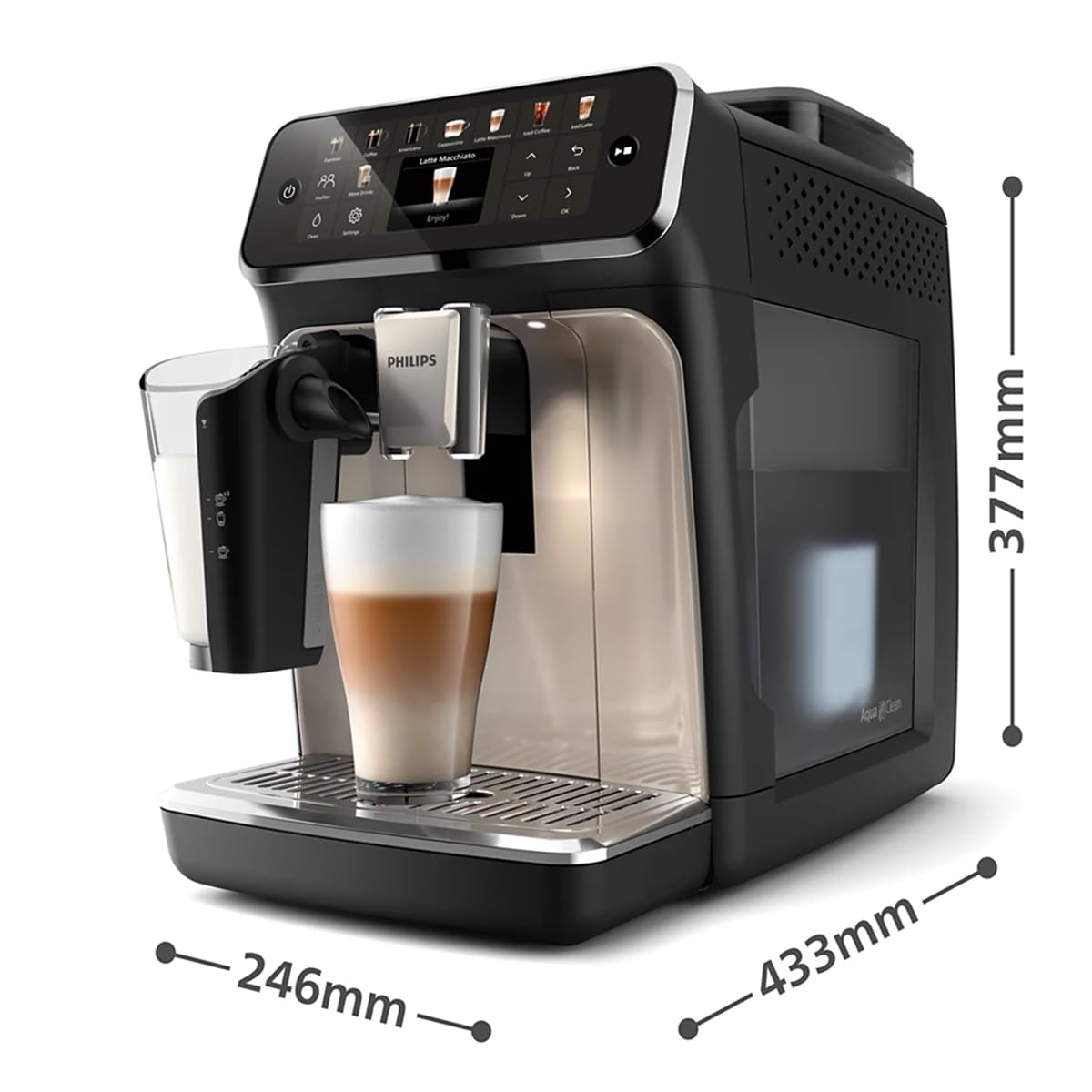 Philips Seria 5500 LatteGo EP5547/90 Makchina automatyczna kawa, 20 bevande, cappuccinatore, 1,8 l, macine z ceramiką (Philips EP5547/90 ekspres do kawy Fully-a)