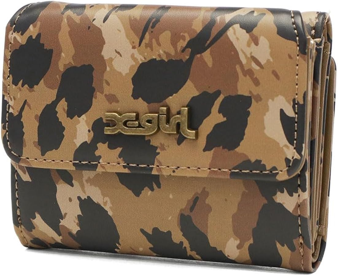 Amazon | [エックスガール] ミルズロゴフェイクレザーミニウォレット