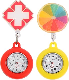 2 Pçs Relógio De Bolso Enfermeira Clipe De Enfermagem Relógio De Bolso Enfermeira Paramédico Relógio Pendurado Pino De Lapela Relógio Pendurado Com Segunda Mão Enfermagem Mãos