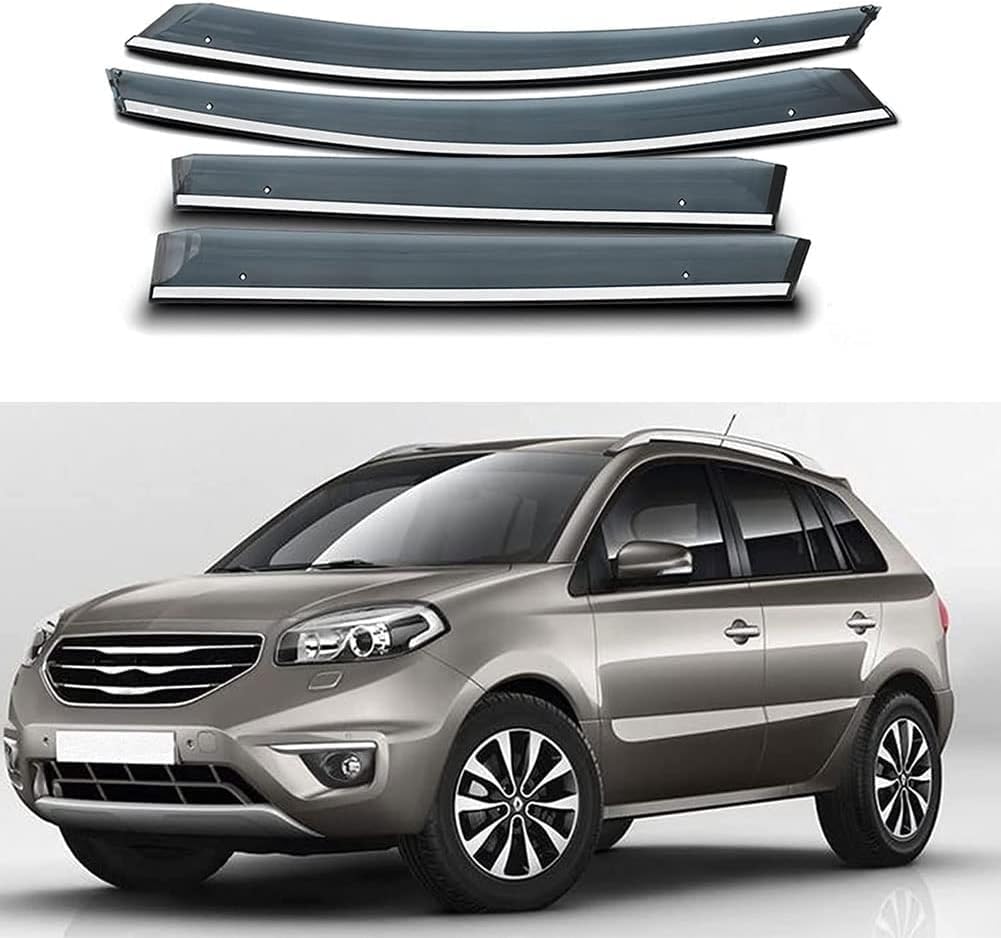 Fengxh Normal 4Pcs Smoke Tint Car Window Deflectors For Hyundai Santa Fe 2019 2020