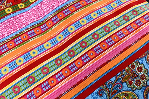 LELVA Boho Style Bedding Set Bohemian Ethnic Style Bedding Set Boho Duvet Cover Set Camel Pattern Bedding Set Queen/King 4pcs (1, Queen)