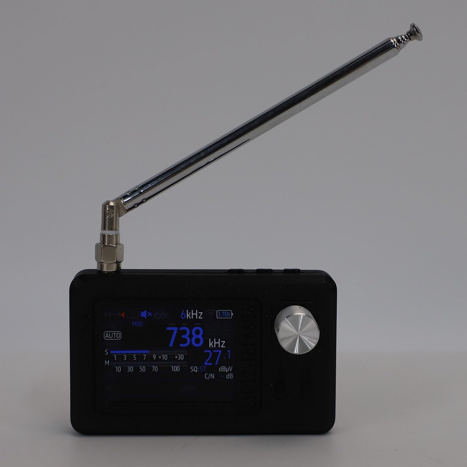 Eujgoov Radio Micro Portátil con Pantalla LCD IPS de 2.0in y Chip TEF6686 para Recepción FM LW MW SW