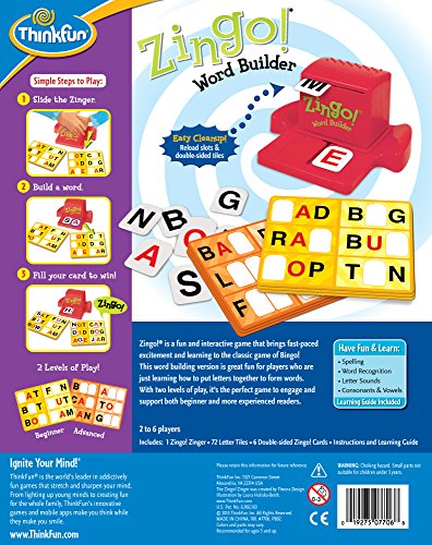 Thinkfun Zingo Word Builder Early Reading- Award Winning Game For Pre-Readers And Early Readers #TOP4