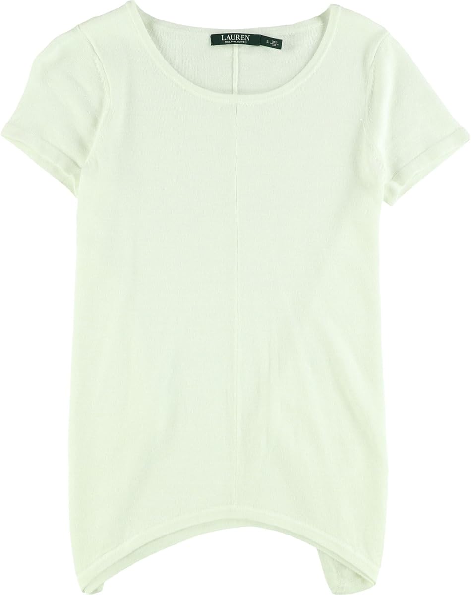 Ralph Lauren Womens Handkerchief Hem Basic T-Shirt