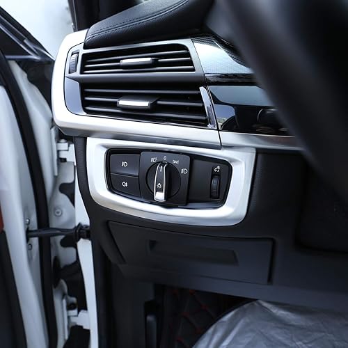 Miniatura 5 de CHEYA ABS plástico coche interruptor decoración marco ajuste accesorios para BMW X5 f15 2014-2018 (cromo)