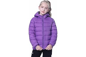 Hooded Puffer Jackets for Girls 10 to 12