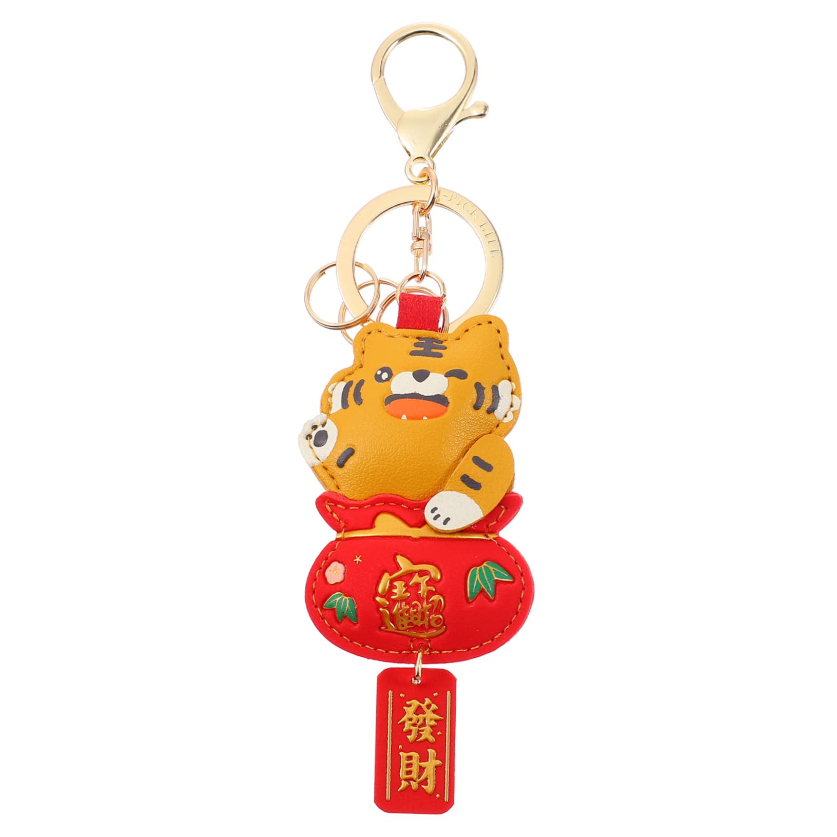 Decorative key rings, Key Chain Keychains Tiger Year Ring Car Keychain Cartoon Bag Pendant Keyfob