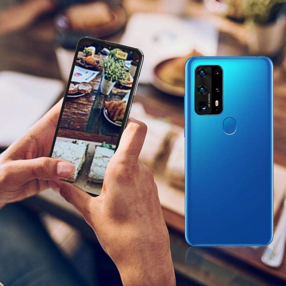 40% Off Discount 4G Unlocked Smartphone, 6.7inch Screen Dual Card Smartphone6+64G 1300W Cell Phone with Free 128G Memory Card for Android 9.1 System Blue