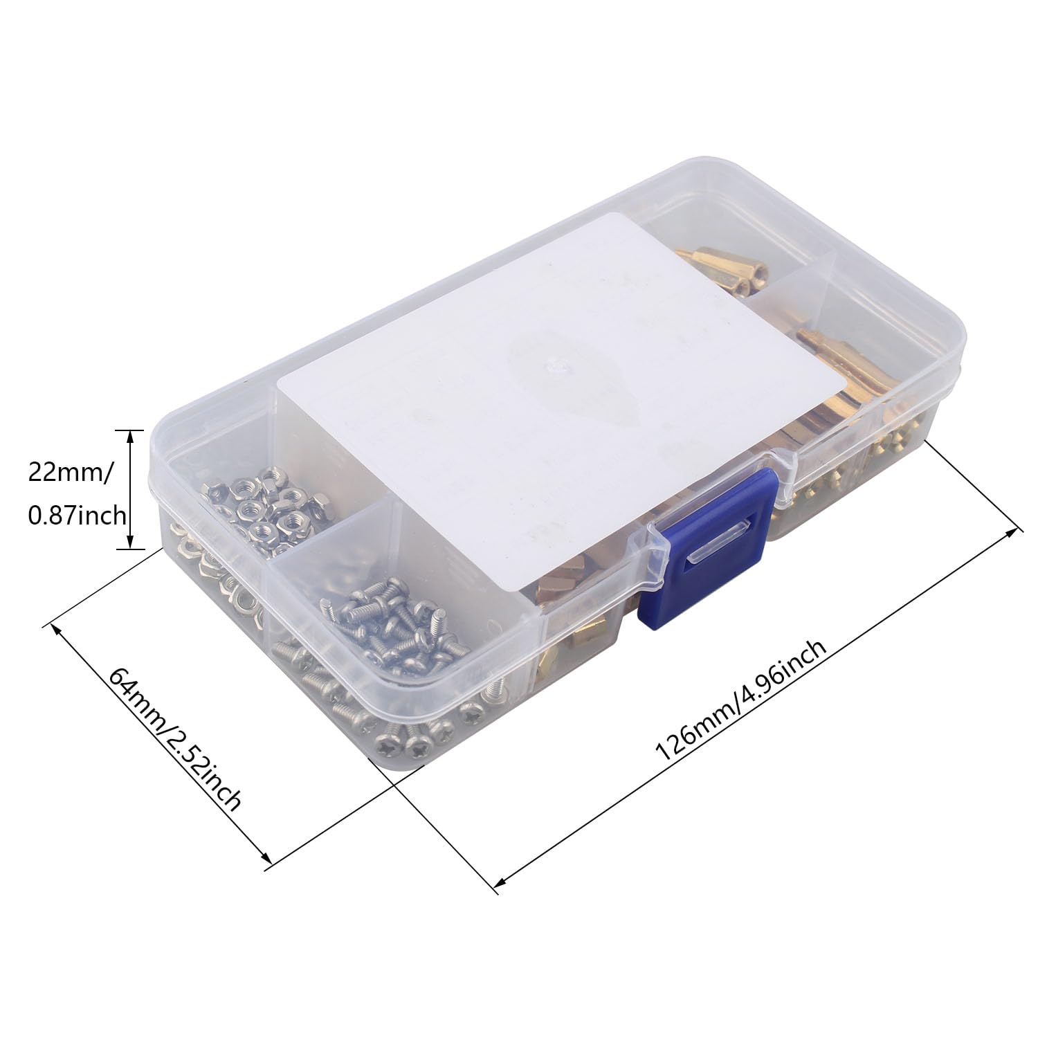 ZDE 160pcs M2.5 serie maschio femmina esagonale colonna ottone distanziatore viti dadi Kit di assortimento per Raspberry Pi Accessori di installazione con custodia di stoccaggio