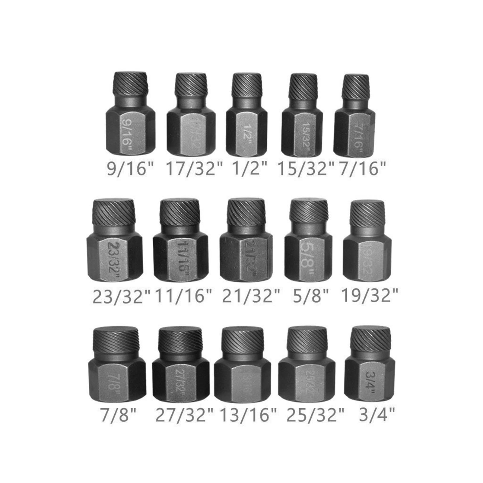 NDNCZDHC 25 Pcs Screw Extractor Set 25 Sizes Bolt Extractor Stripped Damaged Screw Bolt Removal Tools