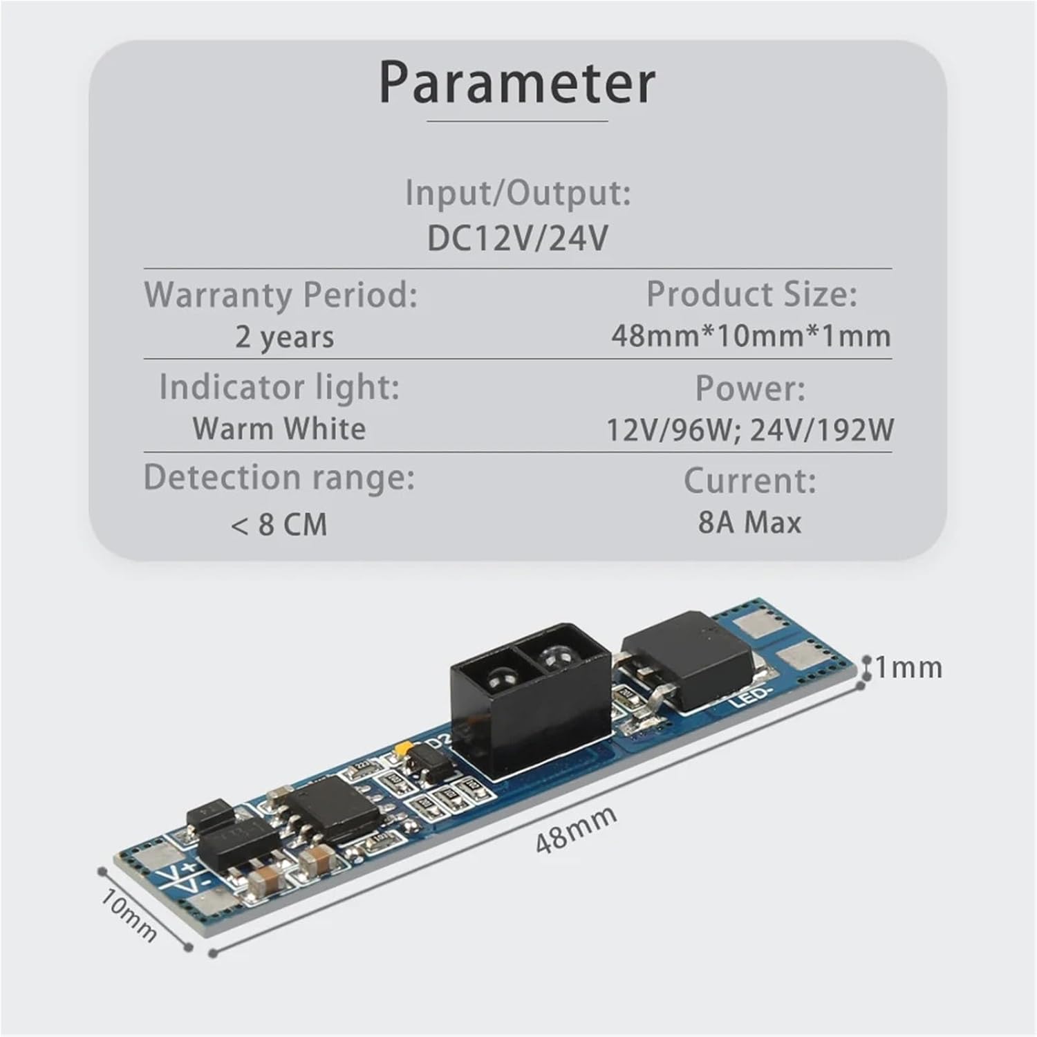12V 24V Door Opening Sensor Switch LED Strip Controller Non-Contact Motion Sensor Switch(VD01Y-D1 10PCS)
