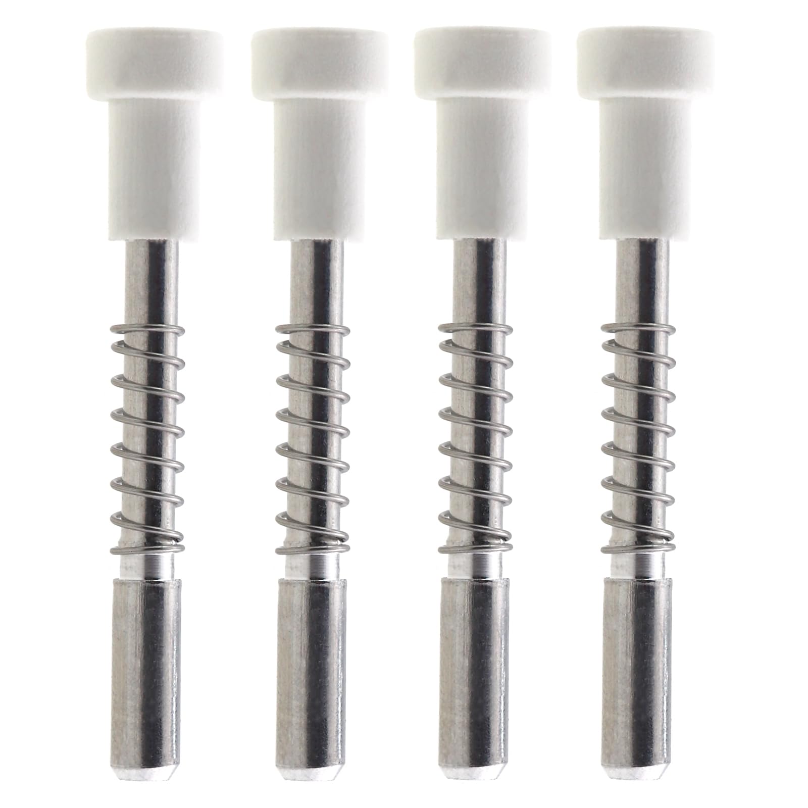 CChiai 4 Pack Window Screen Window Plunger Tongue with Cap 5/32x 1-1/2 inch Window Screen Plunger Latch White Cap Aluminium Window Screen Retaining