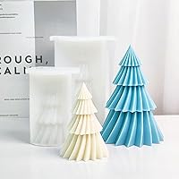 Vista 1 de Molde de vela para árbol de Navidad, moldes de vela 3D para hacer velas, molde de silicona en forma de árbol de Navidad, molde para hacer velas