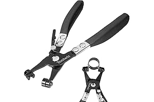 Automotive Hose Clamp Pliers - Heavy Duty Tool for Ring-Type & Flat-Band Clamps Removal/Installation
