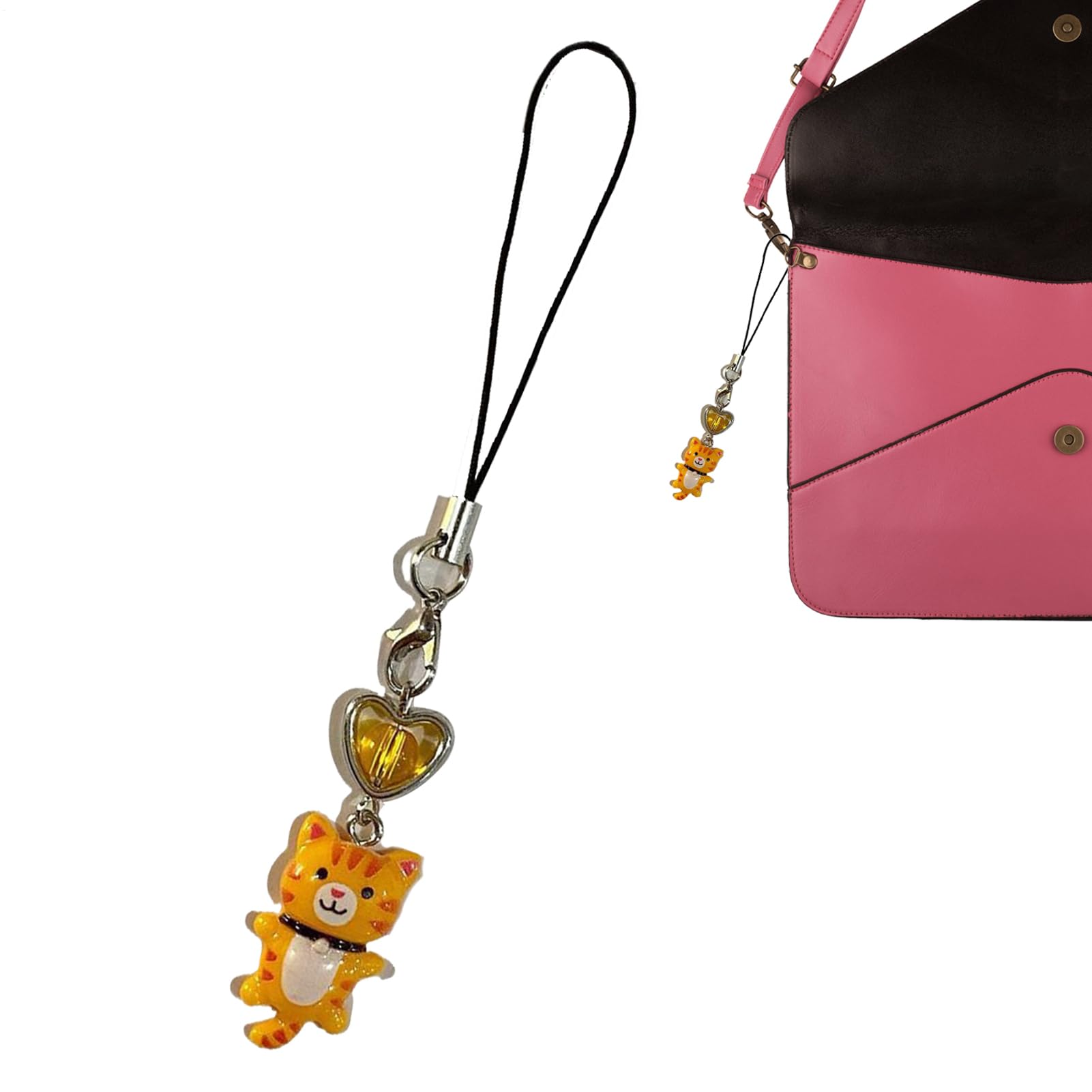 Eventerde Mobile Phone Charm, Lanyard with Pendant, Anti-Lost Cat Decoration, Stylish Accessory for Bags, Keys, Mobile Phone, Children, Adults — view 9