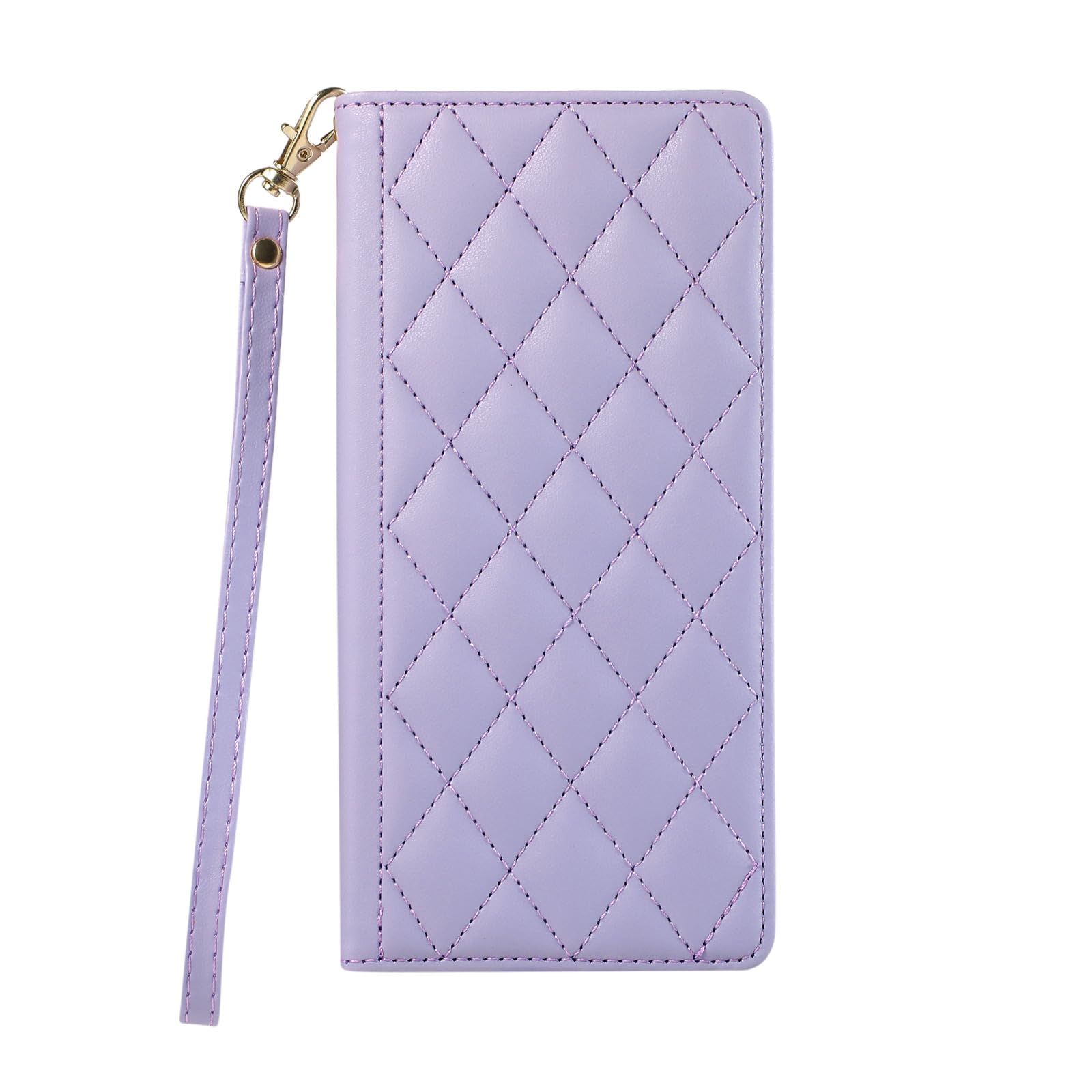Etui crossbody do iPhone 17 Pro Max/17 Pro/17 Air/17, etui z klapką z uchwytem na karty, podpórka, stylowa skórzana osłona, fioletowe, 17