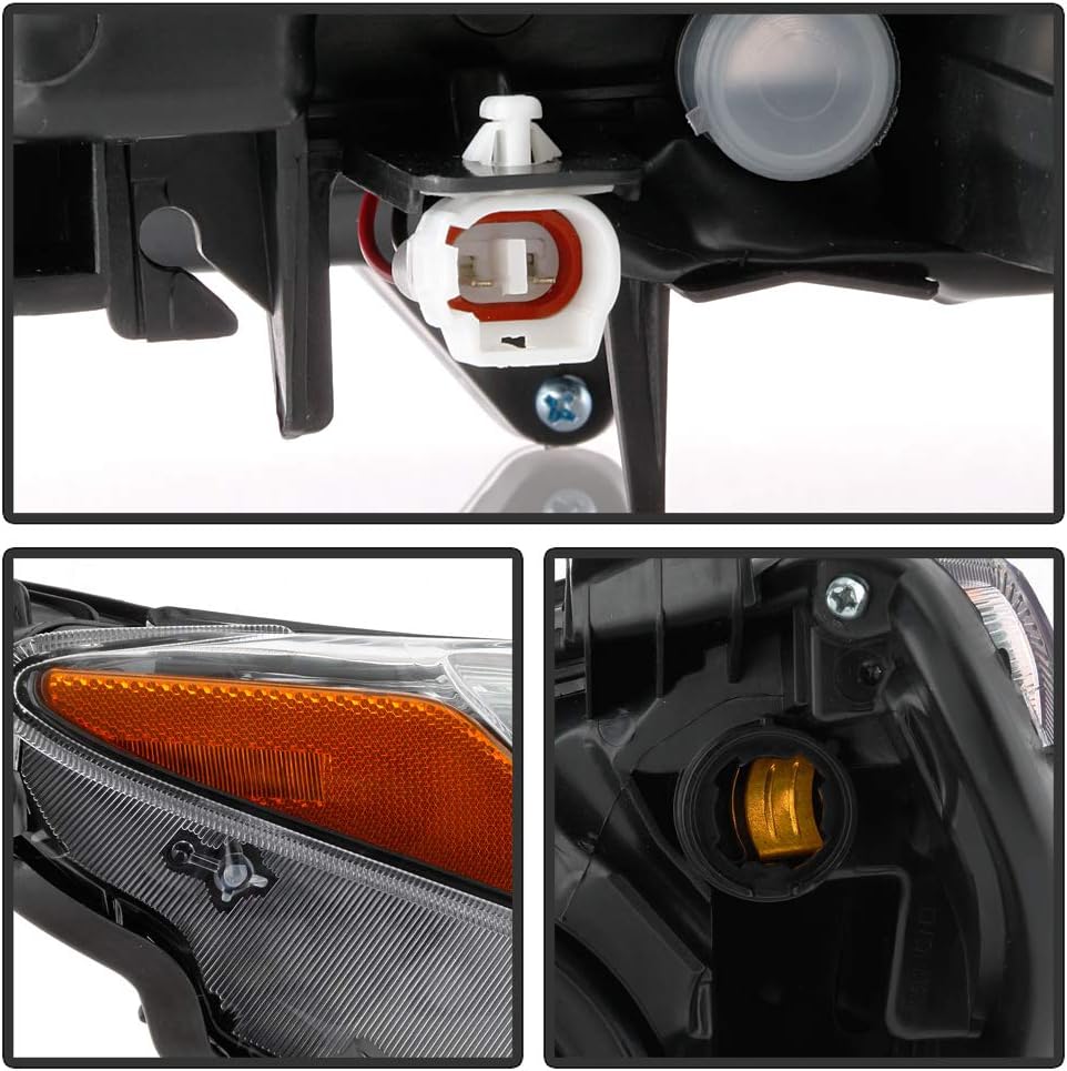 ACANII - For 2016 2017 2018 Toyota RAV4 Halogen Model w/Black Bezel Projector Headlight Headlamp Assembly Passenger Side