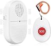 DAYTECH Personal Alarm for Elderly, Wireless Portable Vibration Caregiver Pager Panic Alarm 300ft Range Emergency Call Button for Patient with1 Portable Battery Power Receiver & 1 Call Button