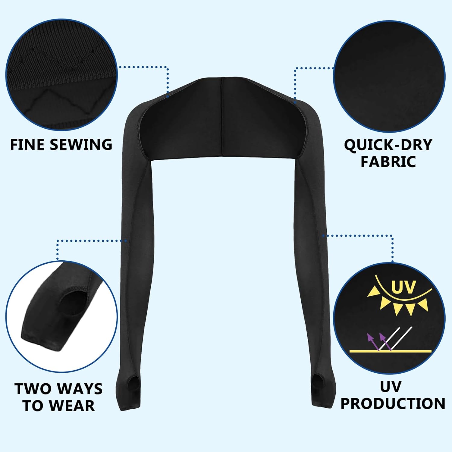 Cooling Shawl Arm Sleeves, UV Sun Protection Shawl Arm Sleeve for Women Men Sports Golf Outdoor Riding Driving - Image 5