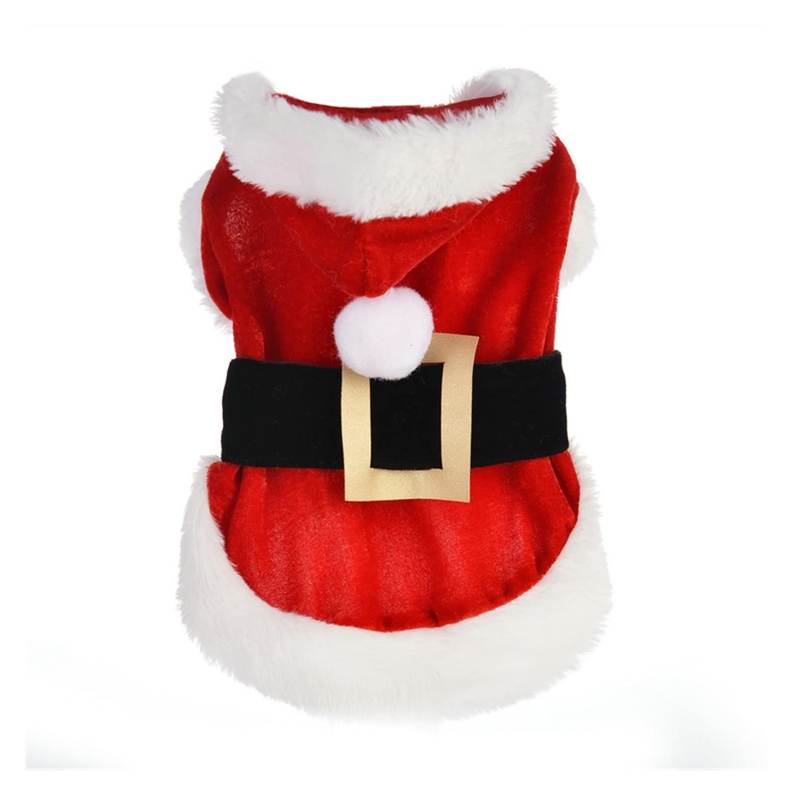 Costume de Père Noël pour petit chien veste chat hiver capuche rouge taille S