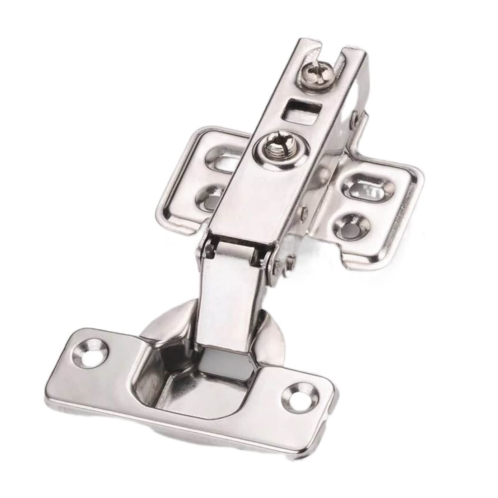 Nvsfzgiyg 4 X Full-Overlay Pivot Hinge Cabinet Door Hinges Closer Kitchen Cupboard Hardware Full-Overlay Half-Overlay Embed No Hydraulic Buffer4x Set(4 X Full-Overlay)