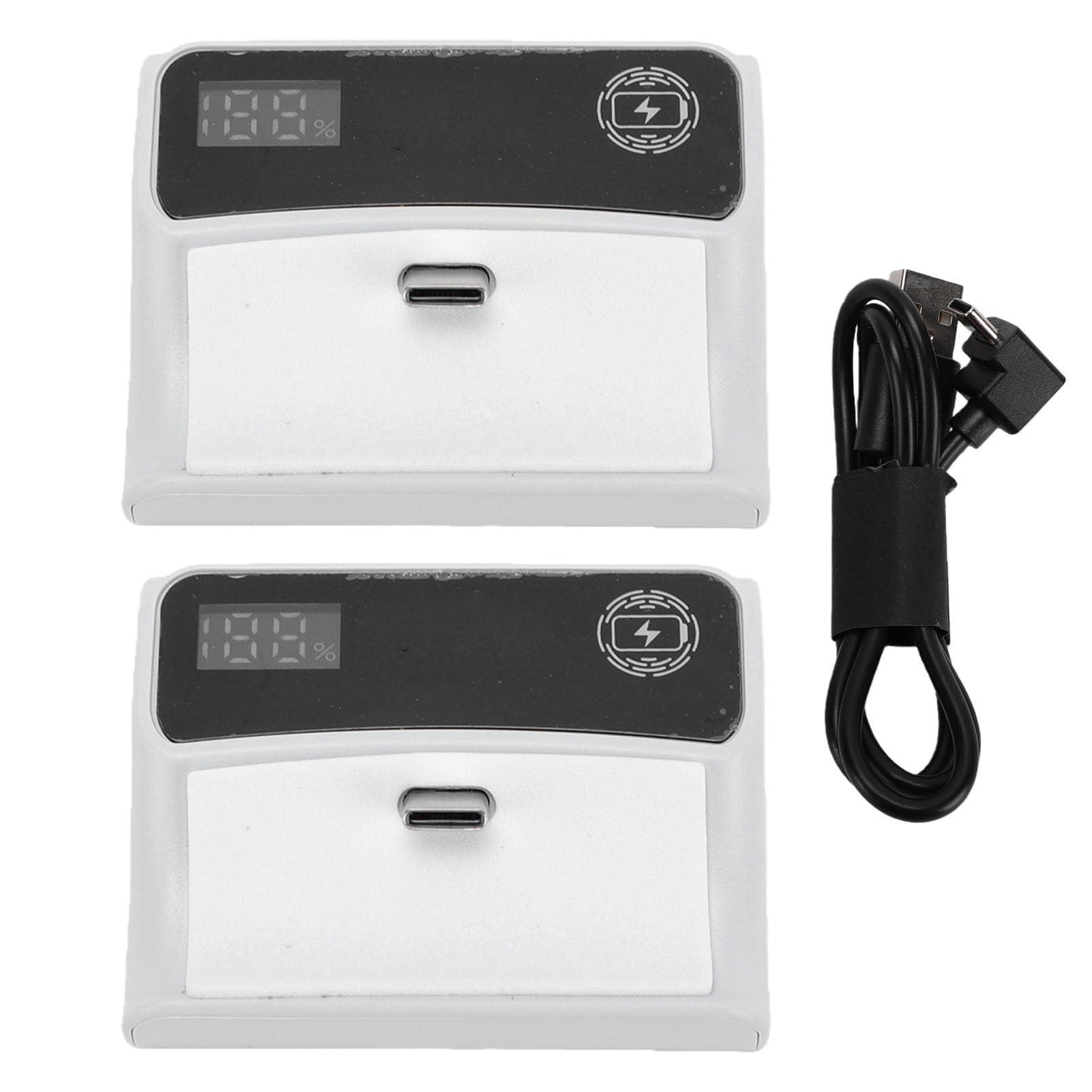 XUMIUZIY Batteria Ricaricabile Compatibile con Controller PS 5 D ualsense/S witch 2 Pro, Prolunga Batteria da 2000 MAh 7400 MWh, Kit di Riproduzione e Ricarica (2PCS)
